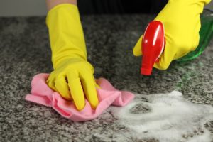 Cleaning products tile surface