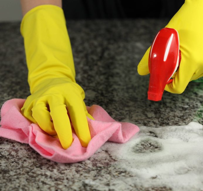Cleaning products tile surface