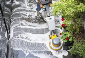 how to clean outside natural stone surfaces