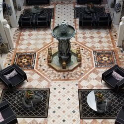 Commercial CourtyardFloor Marble Polishing Versace Mansion Stone Cleaning and Sealing