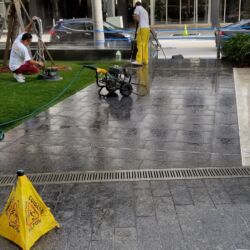 Commercial OutdoorCourtyard Granite Cleaning and Sealing
