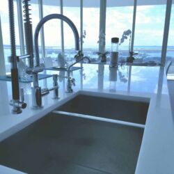 Residential Condo Kitchen Countertop Marble Restoration Polishing