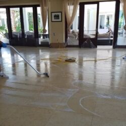 Residential Floor Limestone Cleaning