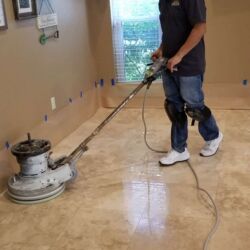 Residential Floor Travertine Restoration Polishing 2