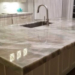 Residential Kitchen Countertop Quartzite Polishing Cleaning