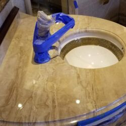 Yacht Bathroom Vanity Marble Polishing