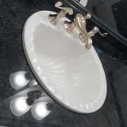 Green marble vanity